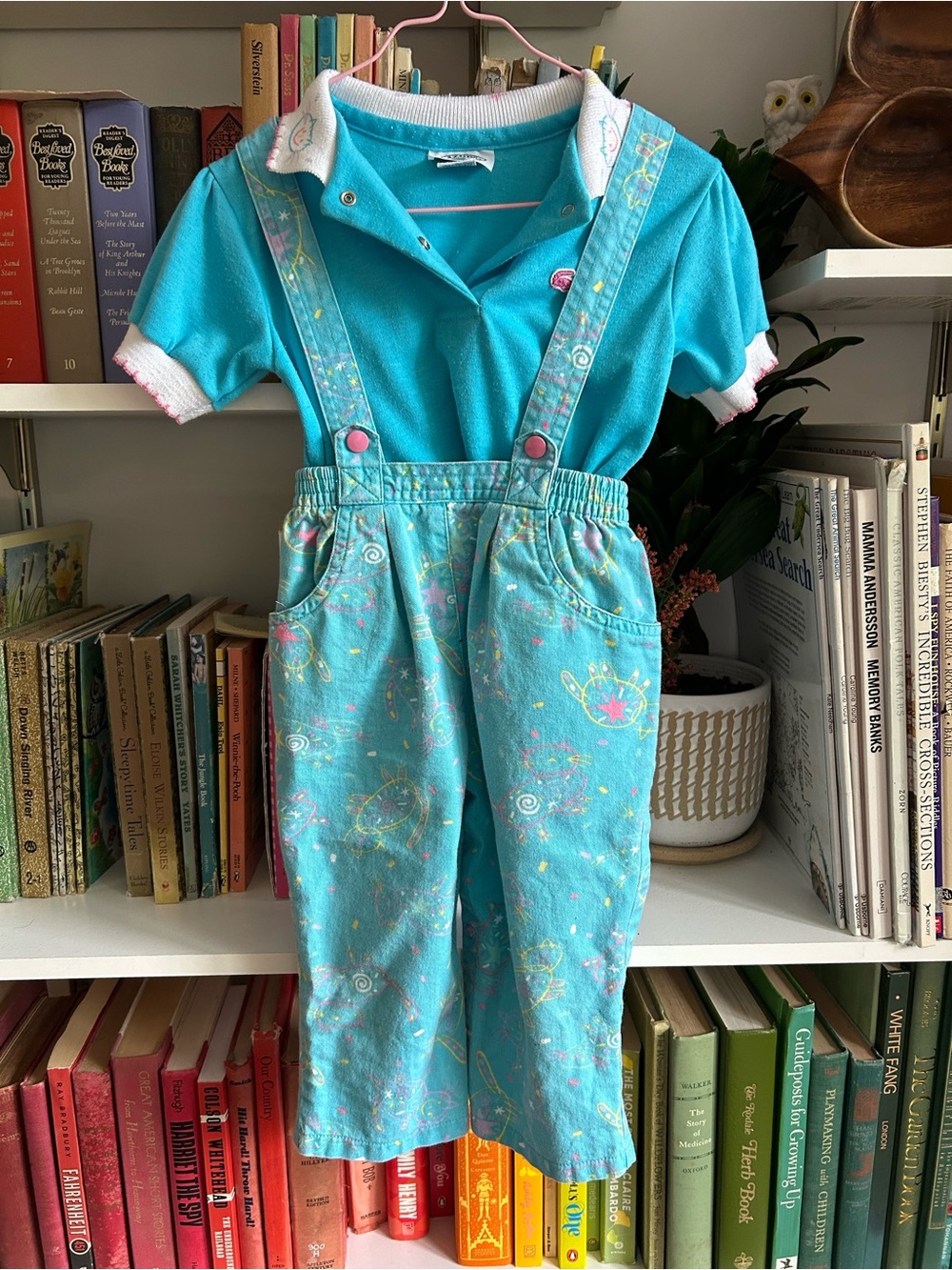 Lacoste Turquoise Strap Overalls with Matching Polo Top